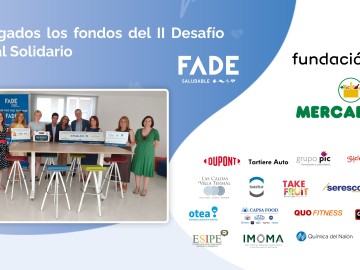 Entregados los fondos del II Desafío Virtual Solidario FADE Saludable y el importe recaudado a través del Reto EDP 1km/1€